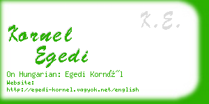 kornel egedi business card
